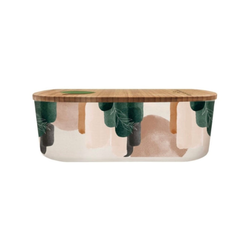 Lunch Box Riutilizzabile Ovale con Coperchio in Legno
