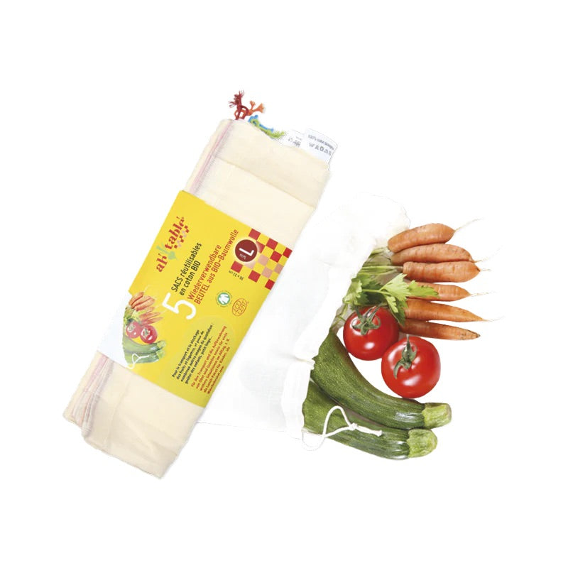 Sacchetto Multiuso in Cotone Biologico Tg. L (30*33 cm) - Ah Table
