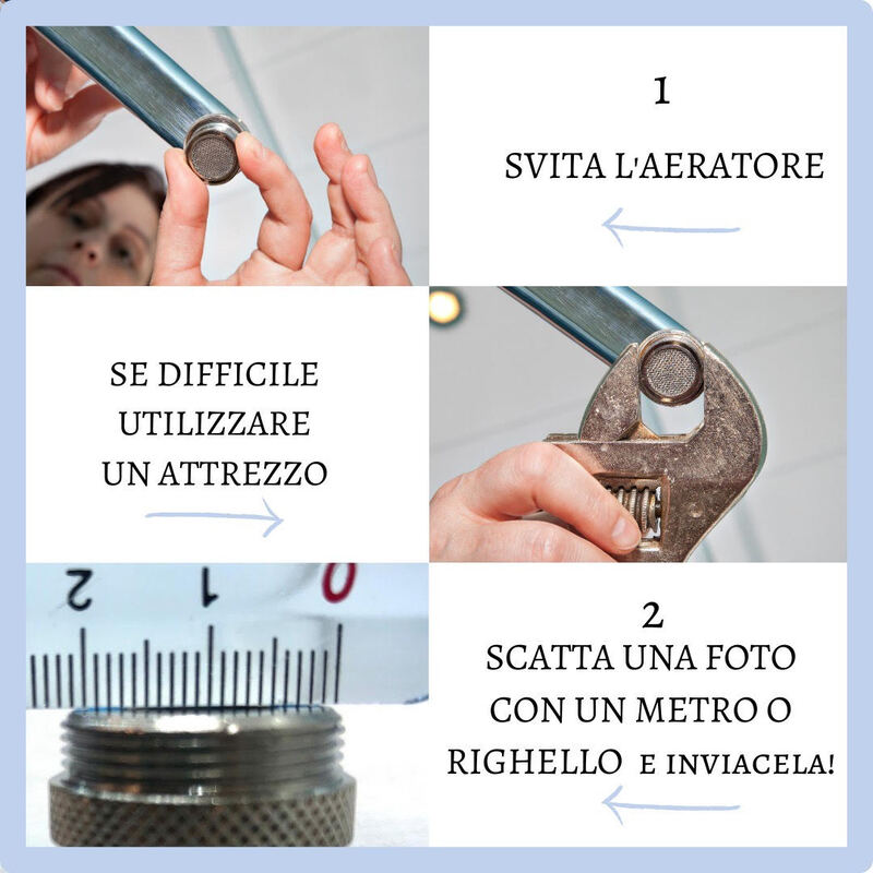 Filtro Ecologico Anticalcare e Anticloro per Lavandino - 2 Uscite