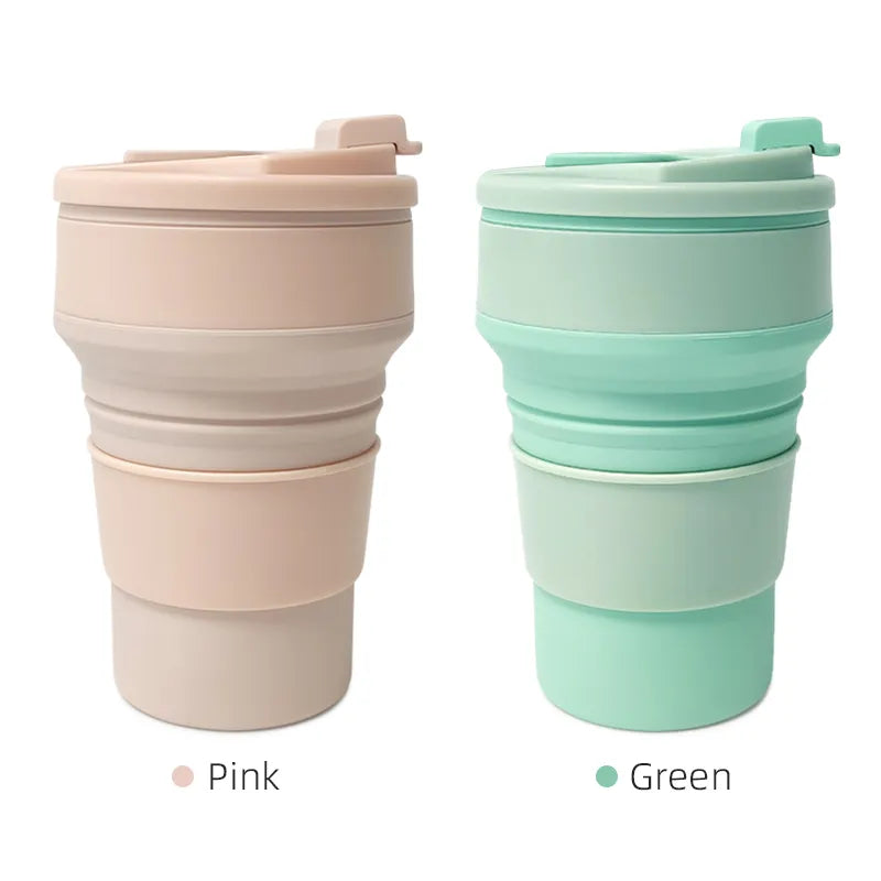 Tazza Pieghevole Riutilizzabile da Viaggio in Silicone