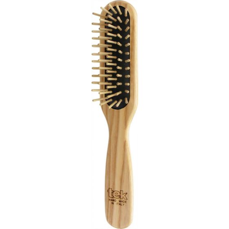 Spazzola Capelli in Legno Rettangolare (Capelli Corti) - Tek