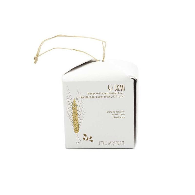 Shampoo Solido 2in1 | 43 Grani (Riparatore per Capelli Secchi, Ricci o Tinti) - Ethical Grace