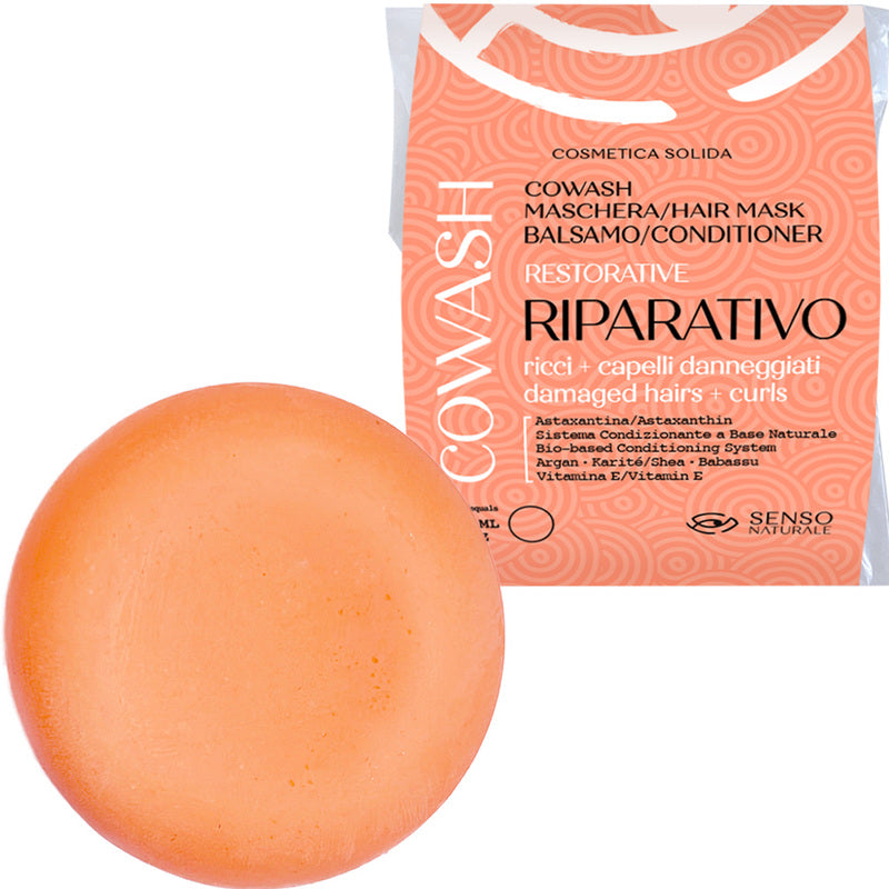 Cowash/ Maschera / Balsamo 3in1 con Astaxantina (Capelli Secchi, Trattati, Ricci) - Senso Naturale