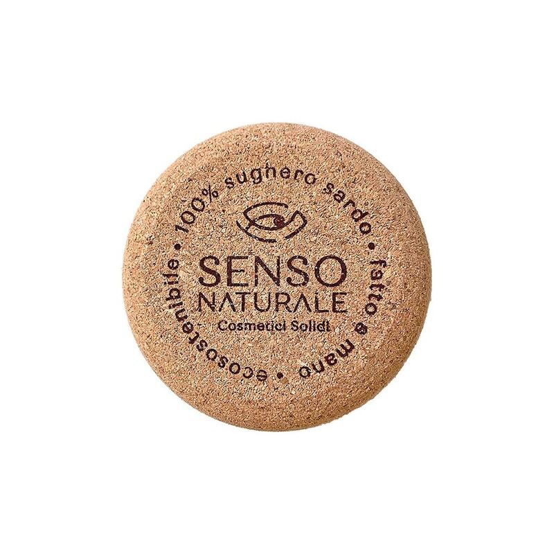 Contenitore in Sughero Porta Cosmetici Solidi Tondo Piccolo - Senso Naturale