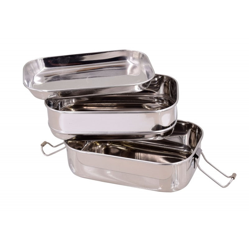Lunch Box Riutilizzabile in Acciaio Doppio