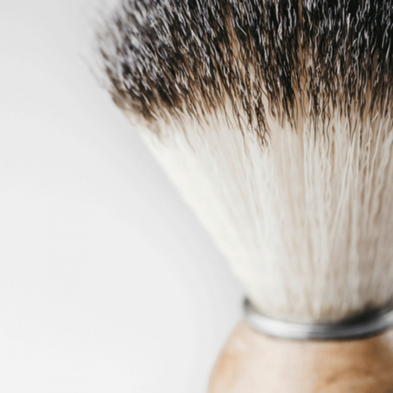 Pennello da Barba Vegano in Legno Naturale