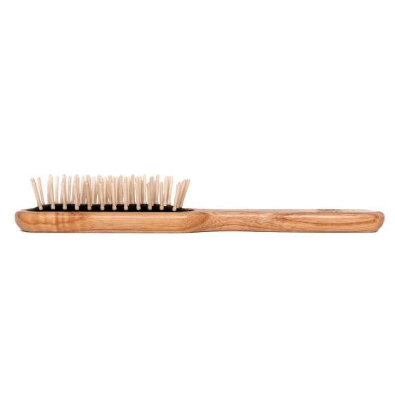 Spazzola Capelli in Legno Rettangolare (Capelli Corti) - Tek