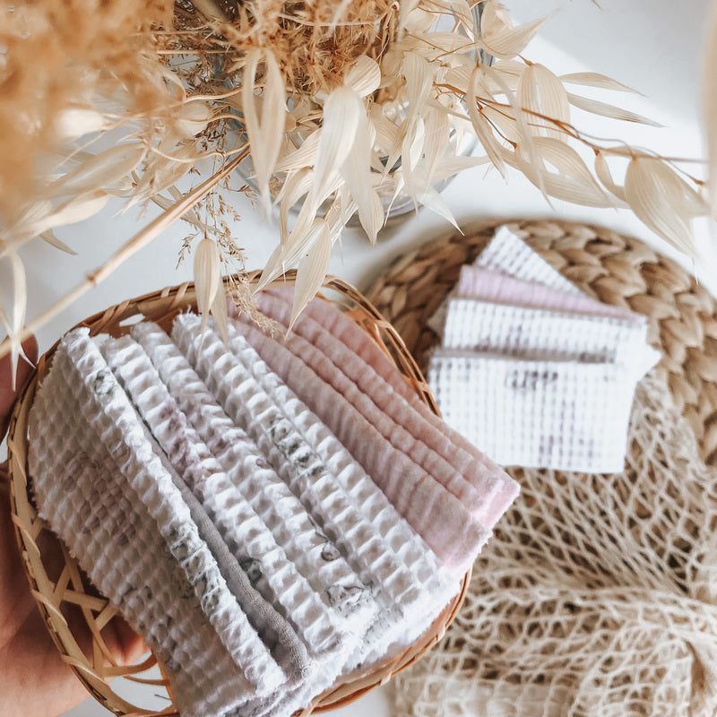 Carta Igienica Lavabile in Mussola di Cotone Ecologico - 5 pz.