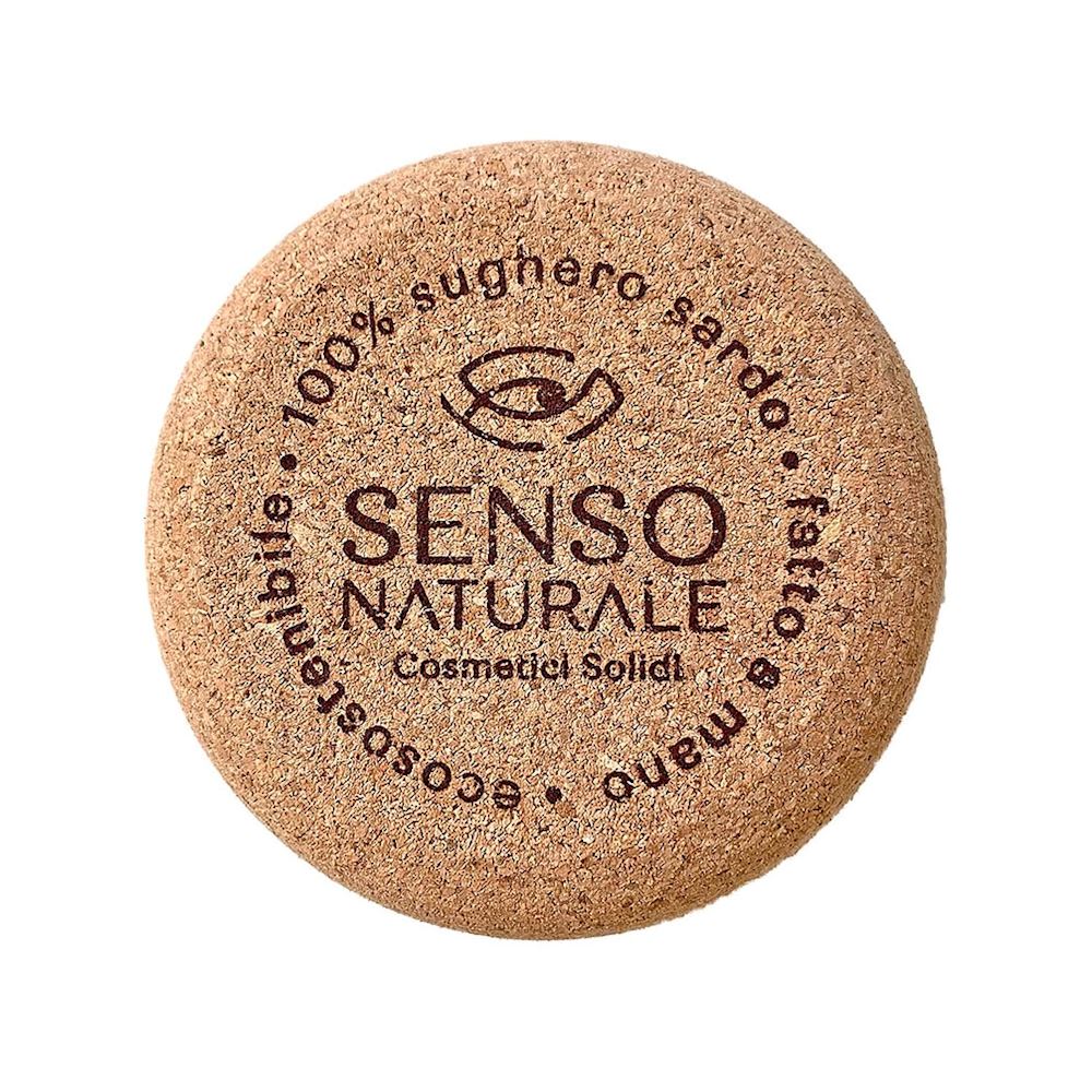 Contenitore in Sughero Porta Cosmetici Solidi Tondo Grande - Senso Naturale