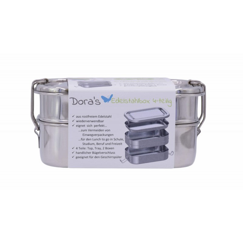 Lunch Box Riutilizzabile in Acciaio Doppio