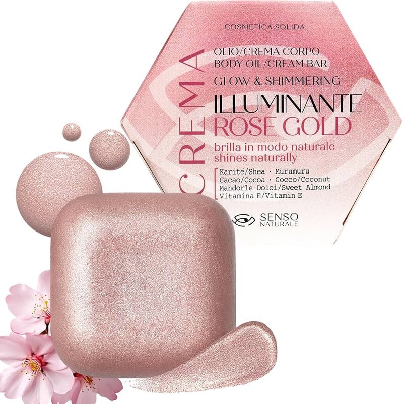 Crema/Olio Corpo Solido Rose Gold | Illuminante - Senso Naturale