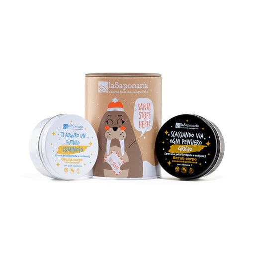 Kit Salvadanaio Crema + Scrub Corpo | Tricheco - La Saponaria