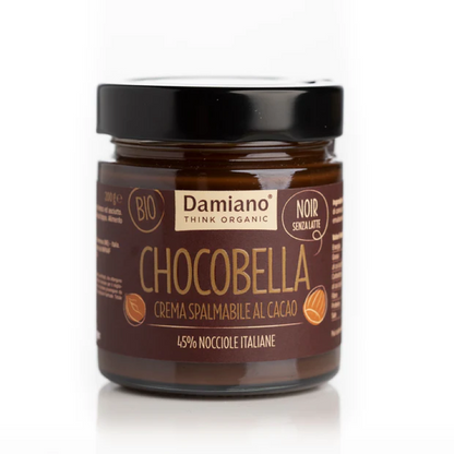 Crema di Nocciole e Cacao Choccobella Noir Bio Senza Latte 200 gr - Damiano