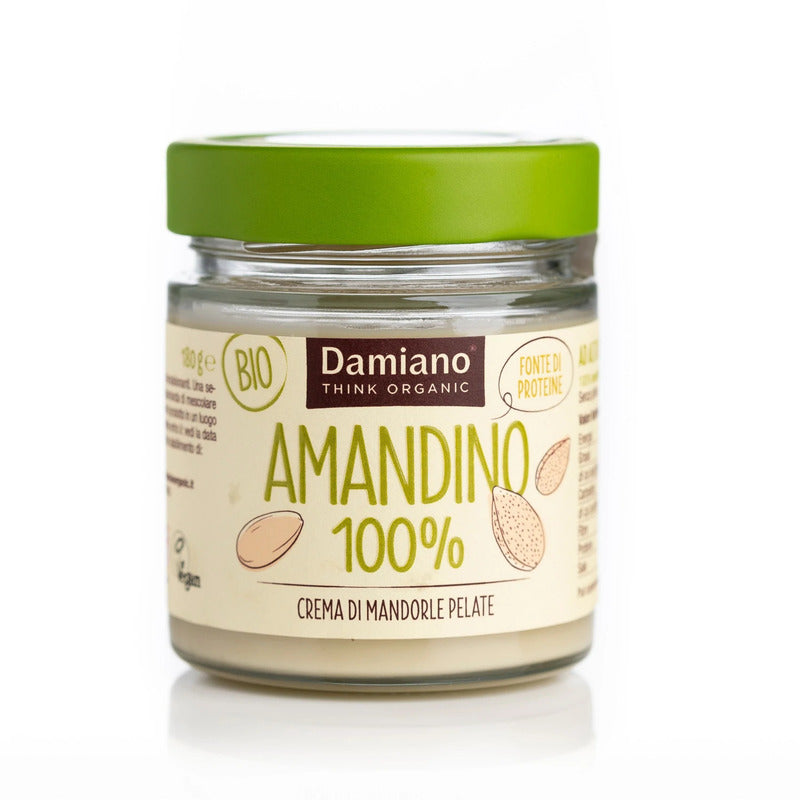 Crema di Mandorle Pelate Amandino Bio 180 gr - Damiano