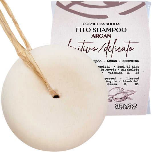 Shampoo Solido Argan Lenitivo/Delicato (Cute Sensibile e Reattiva) MAXI - Senso Naturale